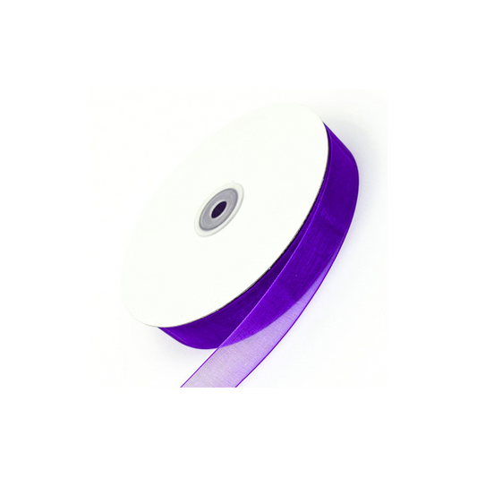 7/8in Nylon Sheer Ribbon Violet 100Y