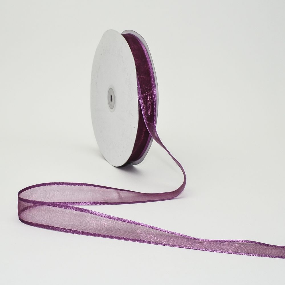 7/8in Satin Edged Sheer Ribbon 100 Yards - Assorted Colors