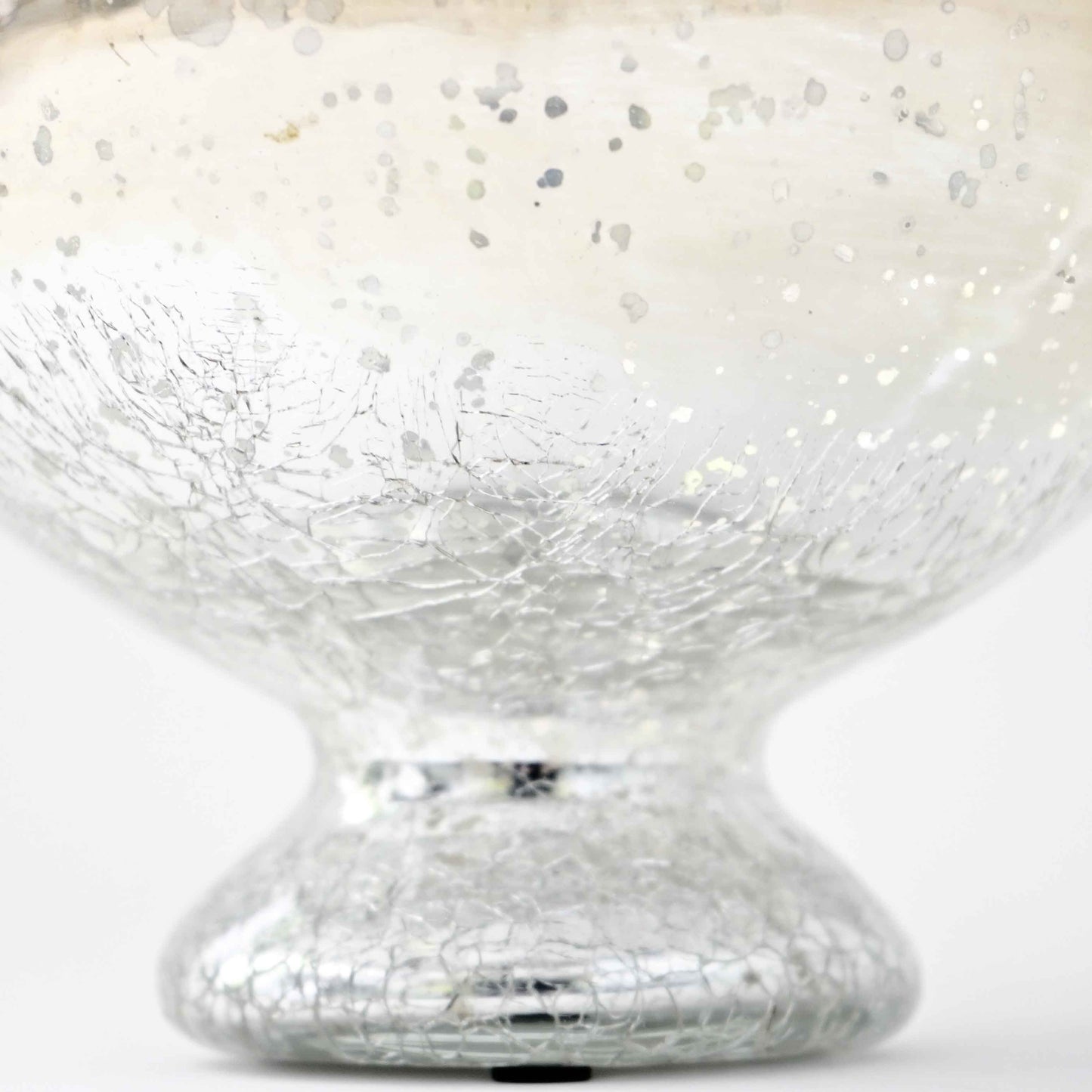 Glass Bowl - Crackle Mercury Effect Champagne