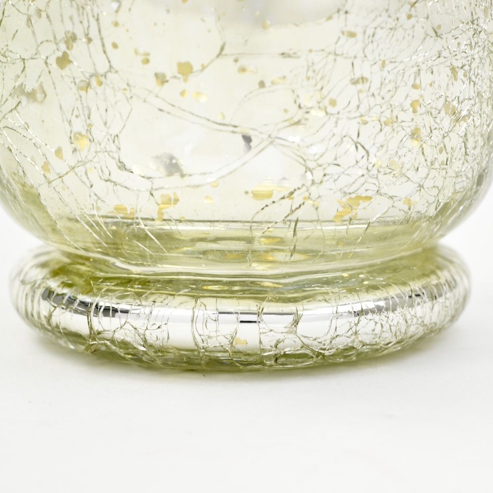 Crackle Garden Vase -Mercury Glass