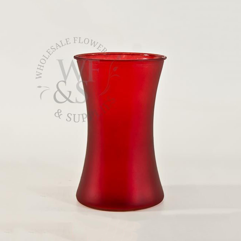 8" Matte Red Gathering Vase
