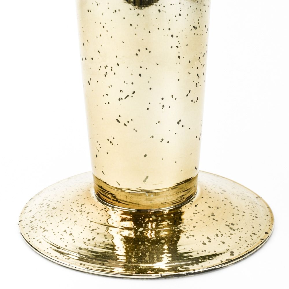 28 inch Champagne Gold Mercury Glass Pilsner Vase
