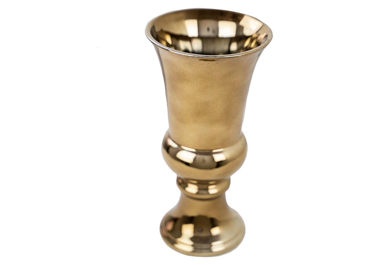 11" Gold Ceramic Urn