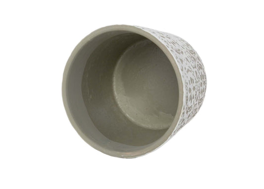 4 7/8" Embossed Cylinder Vase - Gray