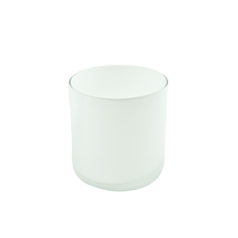 6" Inch White Glass Cylinder Vase