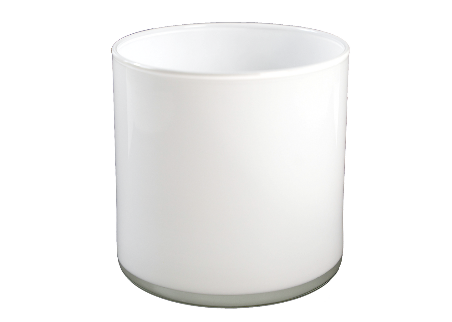 5" x 5" Glass Cylinder - White