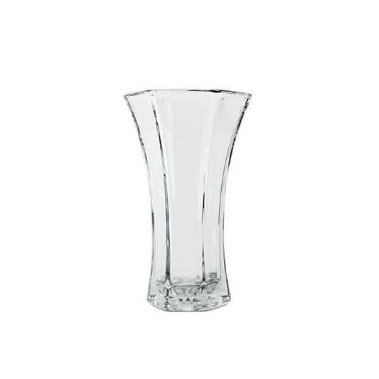 9" Flared Rose Clear Glass Vase