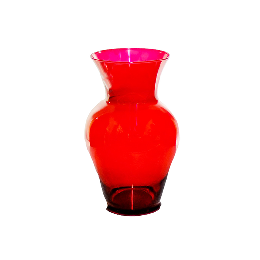 Classic Glass Urn 10.6" - Red