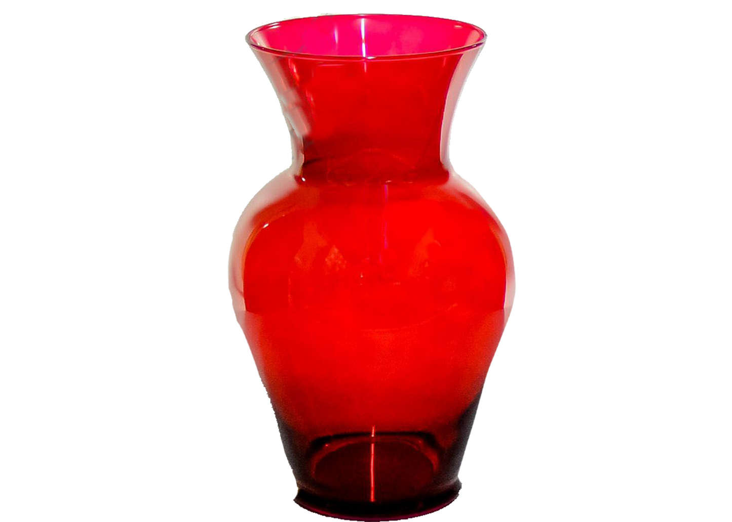 Classic Glass Urn 10.6" - Red