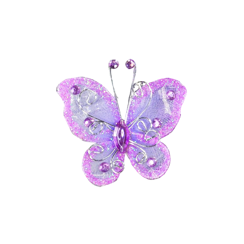 Deco Glitter Butterflies 20-Pack Lavender