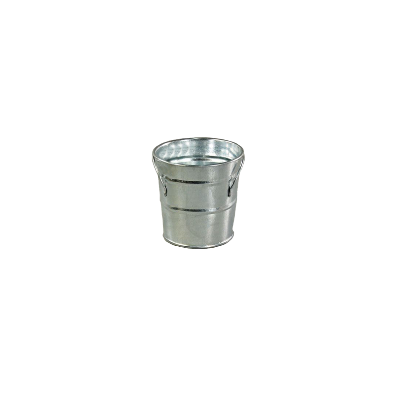 4.5" Galvanized Metal French Flower Bucket