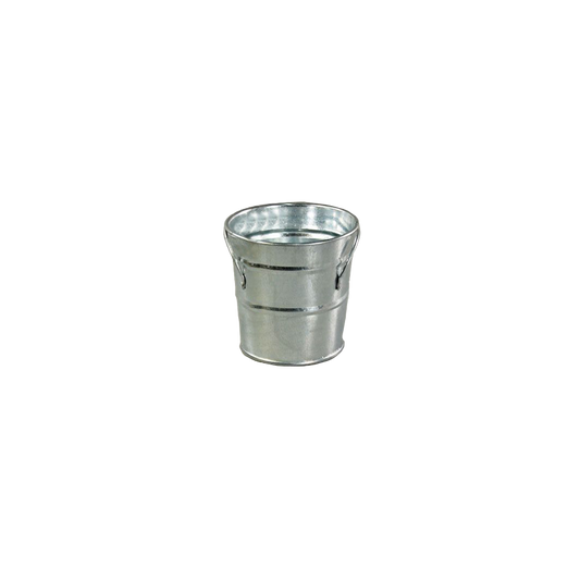 4.5" Galvanized Metal French Flower Bucket