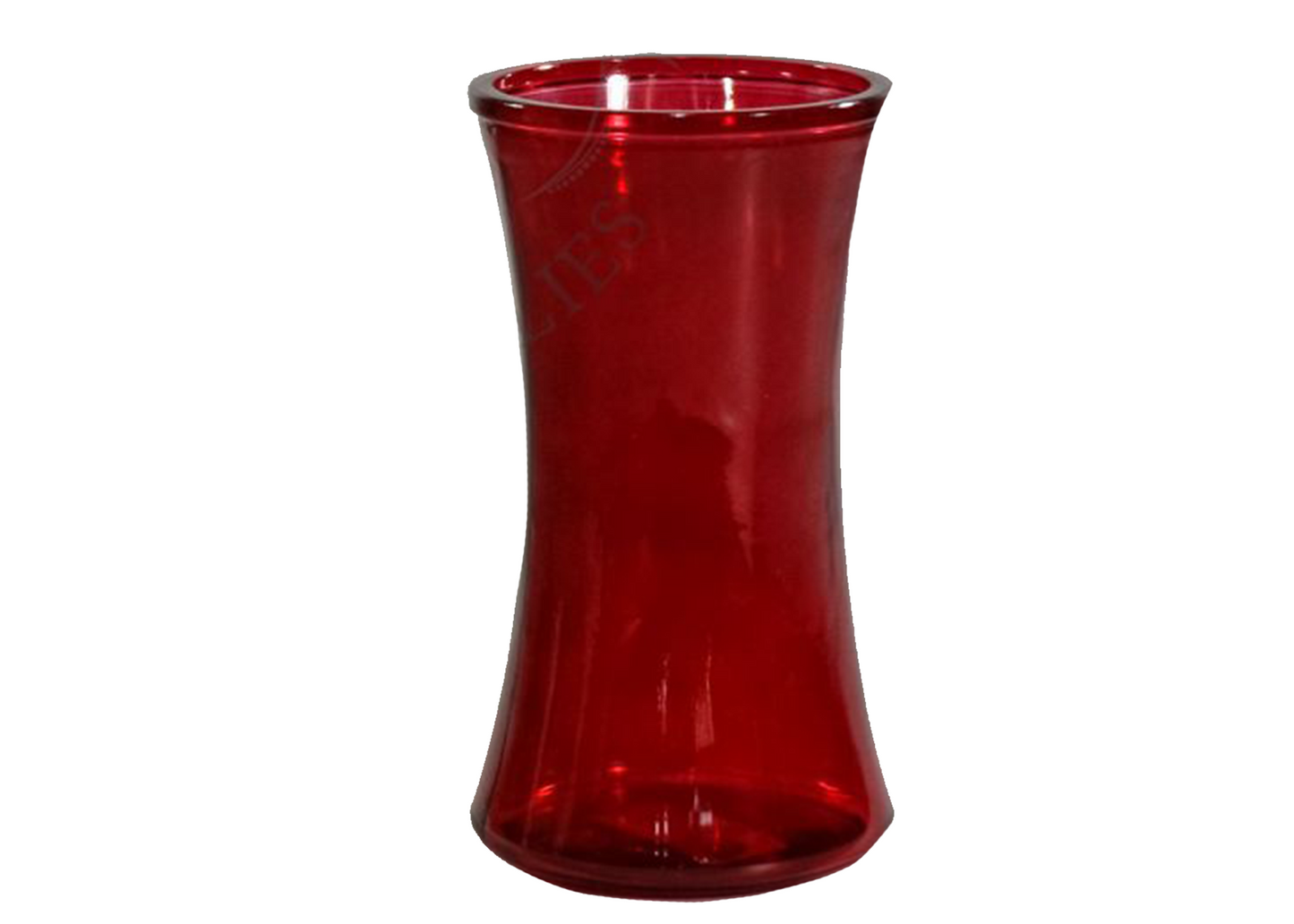Glass Gathering Vase 8" - Red