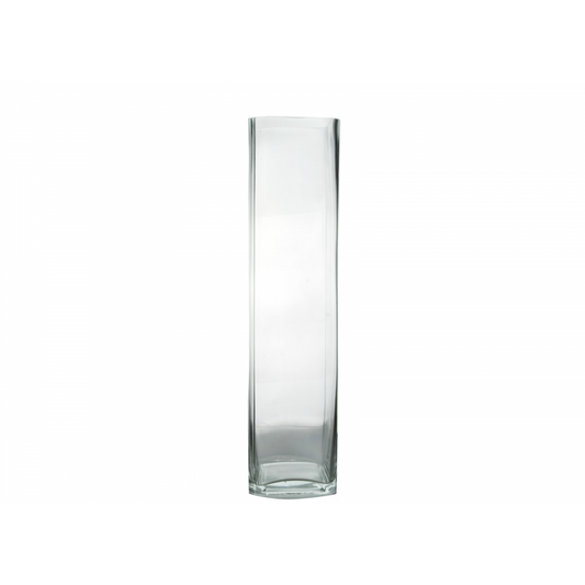 20" x 5" - Square Tall Glass Vase
