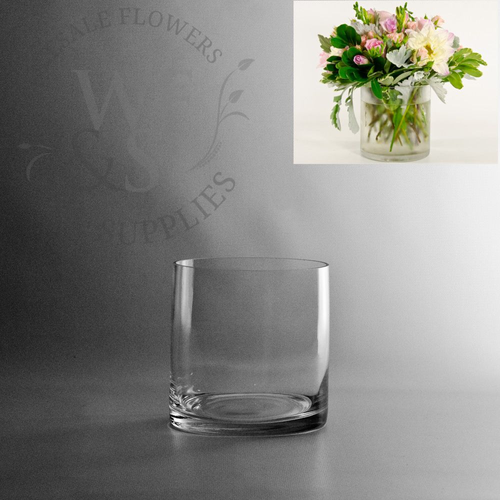 5-inch x 5-inch Glass Cylinder Vase