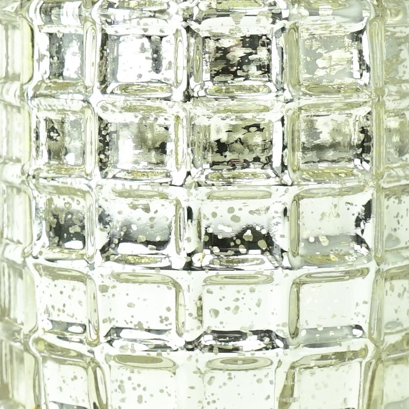 7" Mosaic Glass Cylinder Vase - Mercury