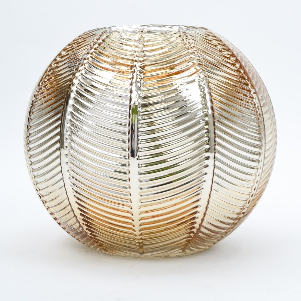 Reflective Glass Deco Ball Vase