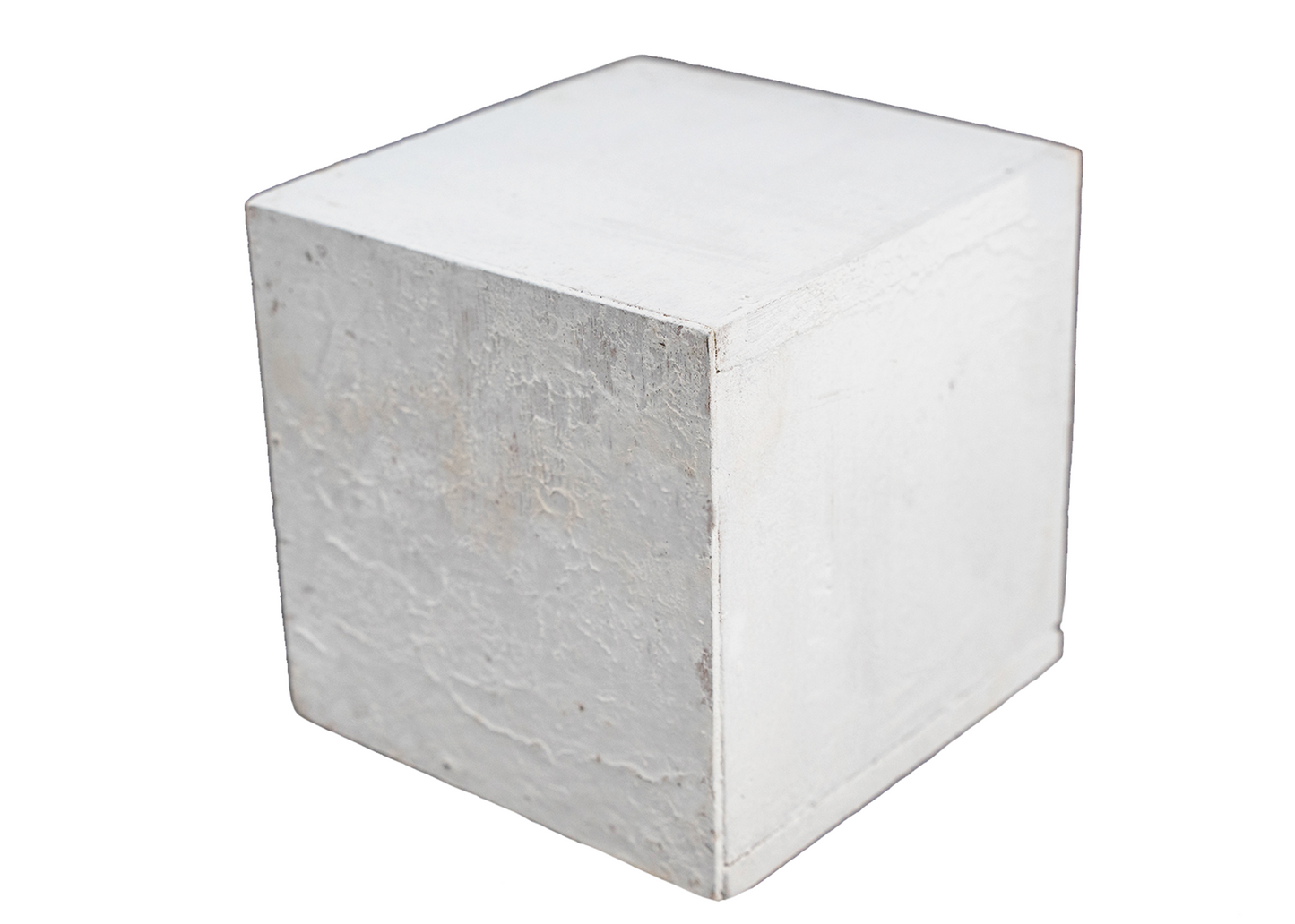 White Wood Cube Small