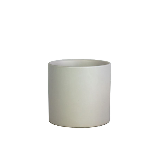 6 inch Ceramic Cylinder Vase in Matte White