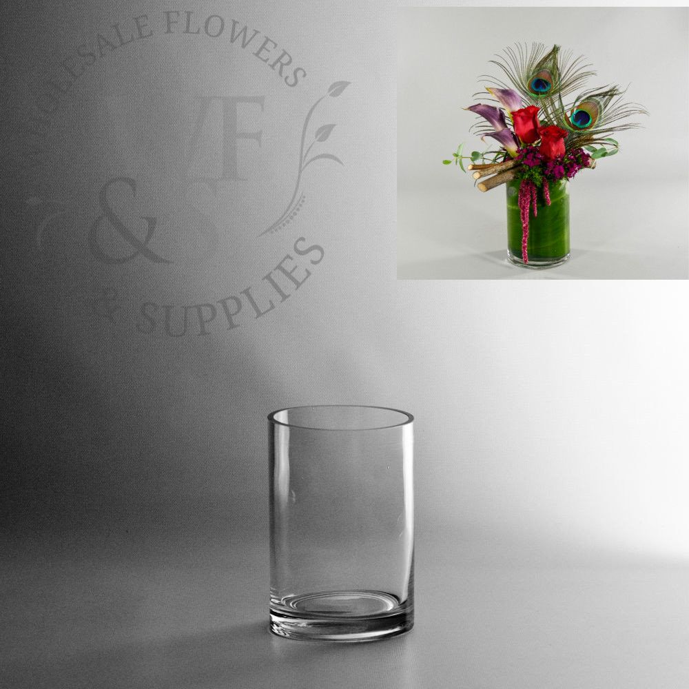 Glass Cylinder Vase 6-inch x 4-inch