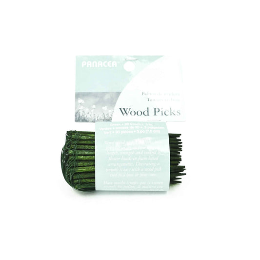 90 Pack 3" Wood Picks - Green