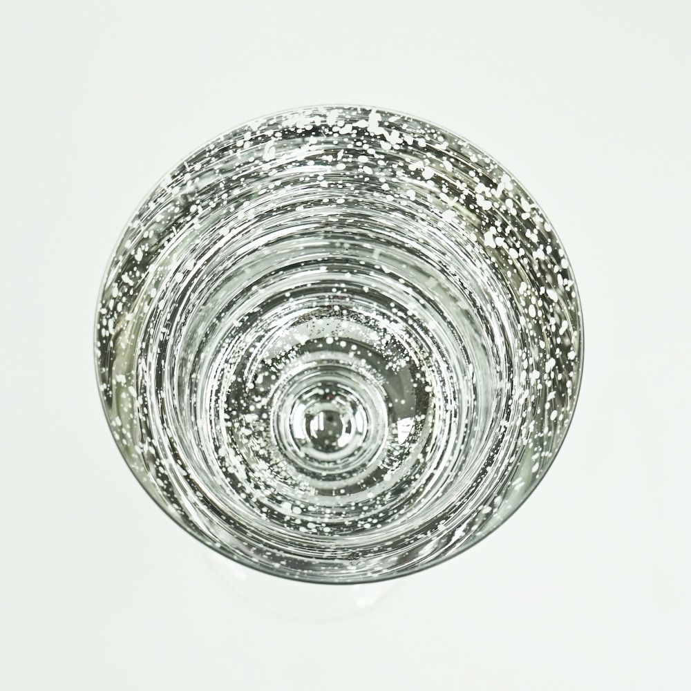 Silver Twisted Stand Mercury Glass Vase / Candle Holder 15" Inch