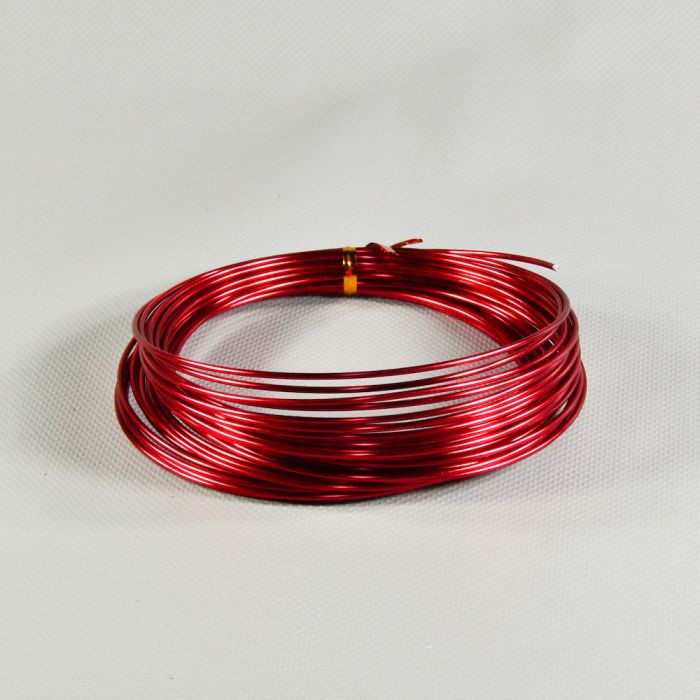 Aluminum Deco Floral Wire Red