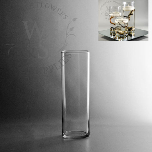 10.5-inch x 3.25-inch Glass Cylinder Vase