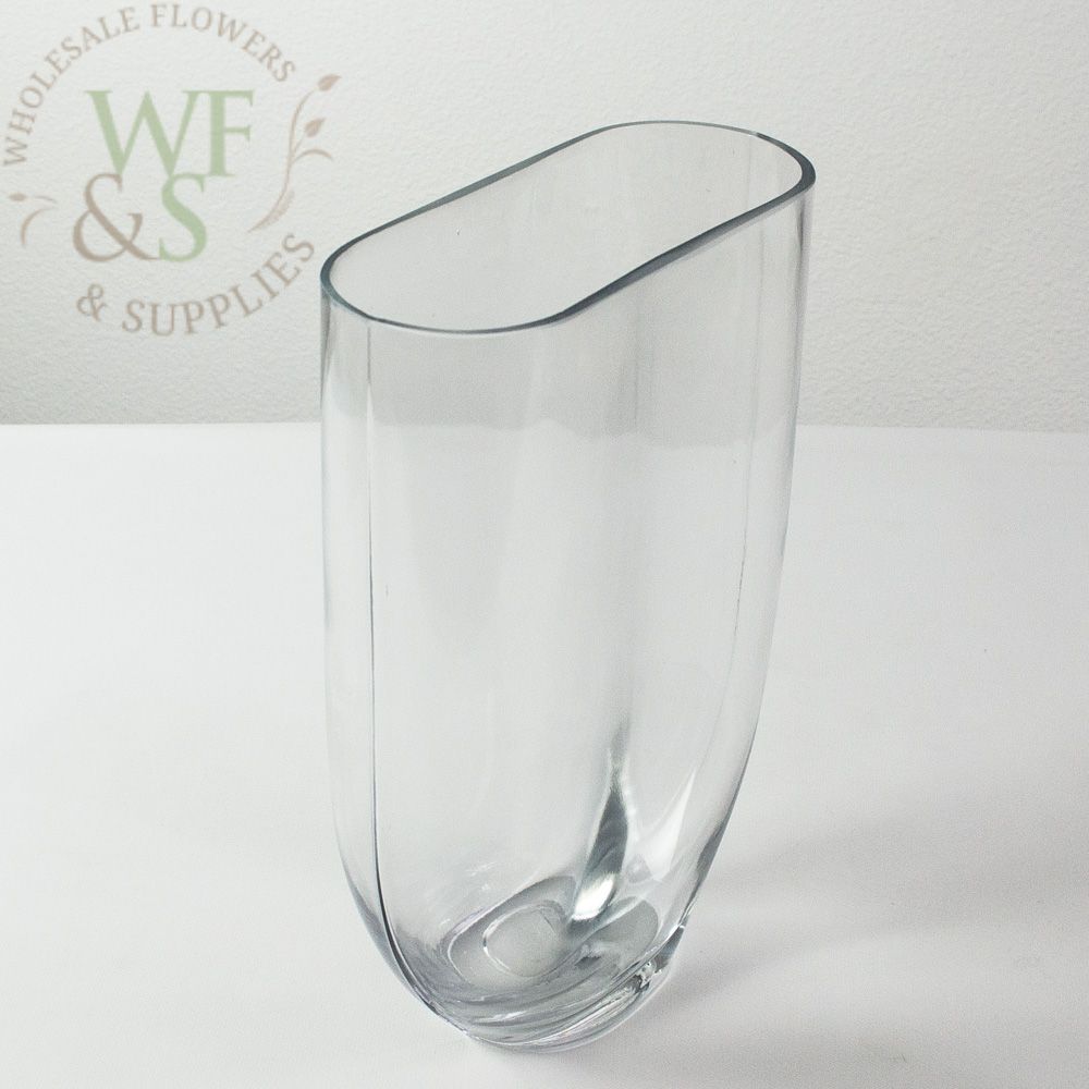 Oval Pill Glass Vase 8" Tall