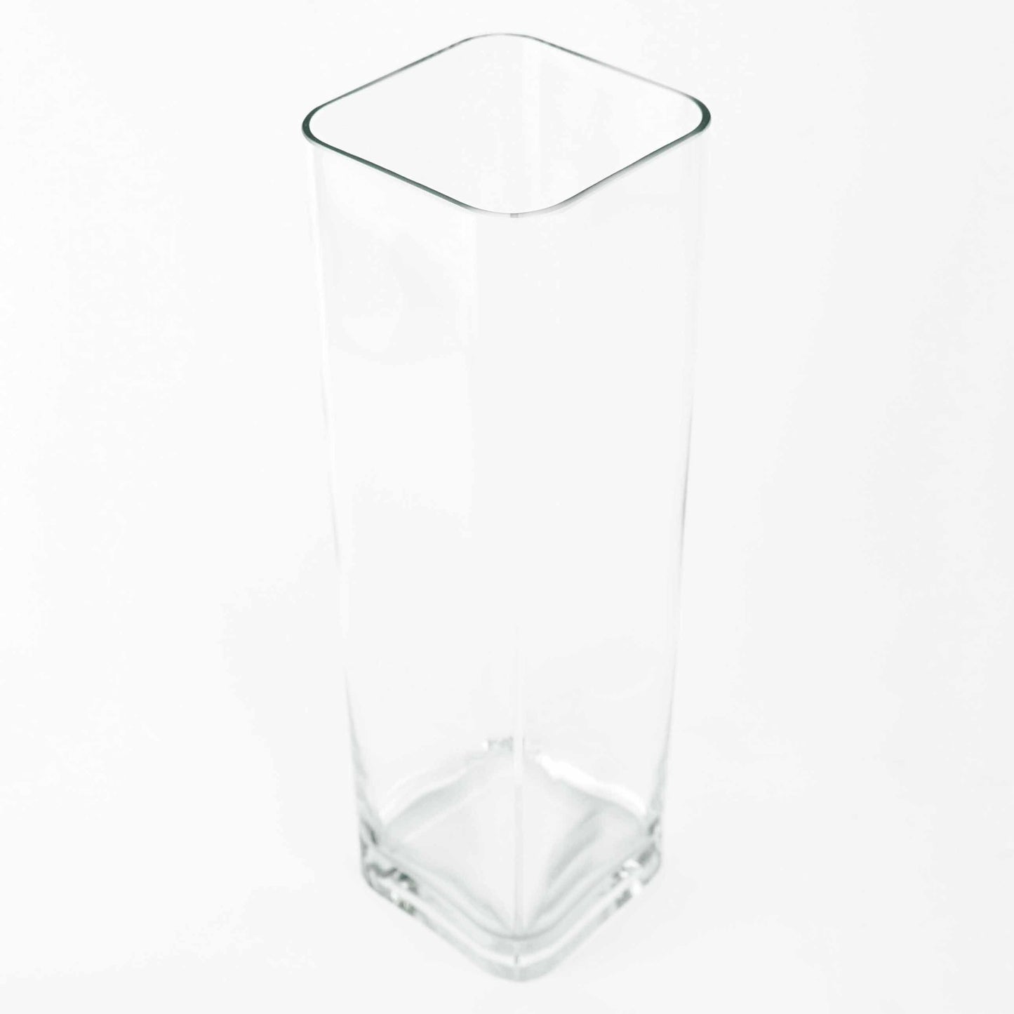 16" Square Glass Vase