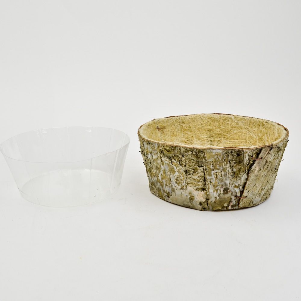 8 inch Birch Bark Planter Flower Pot