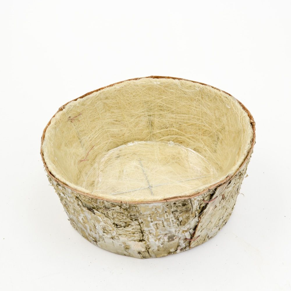 8 inch Birch Bark Planter Flower Pot