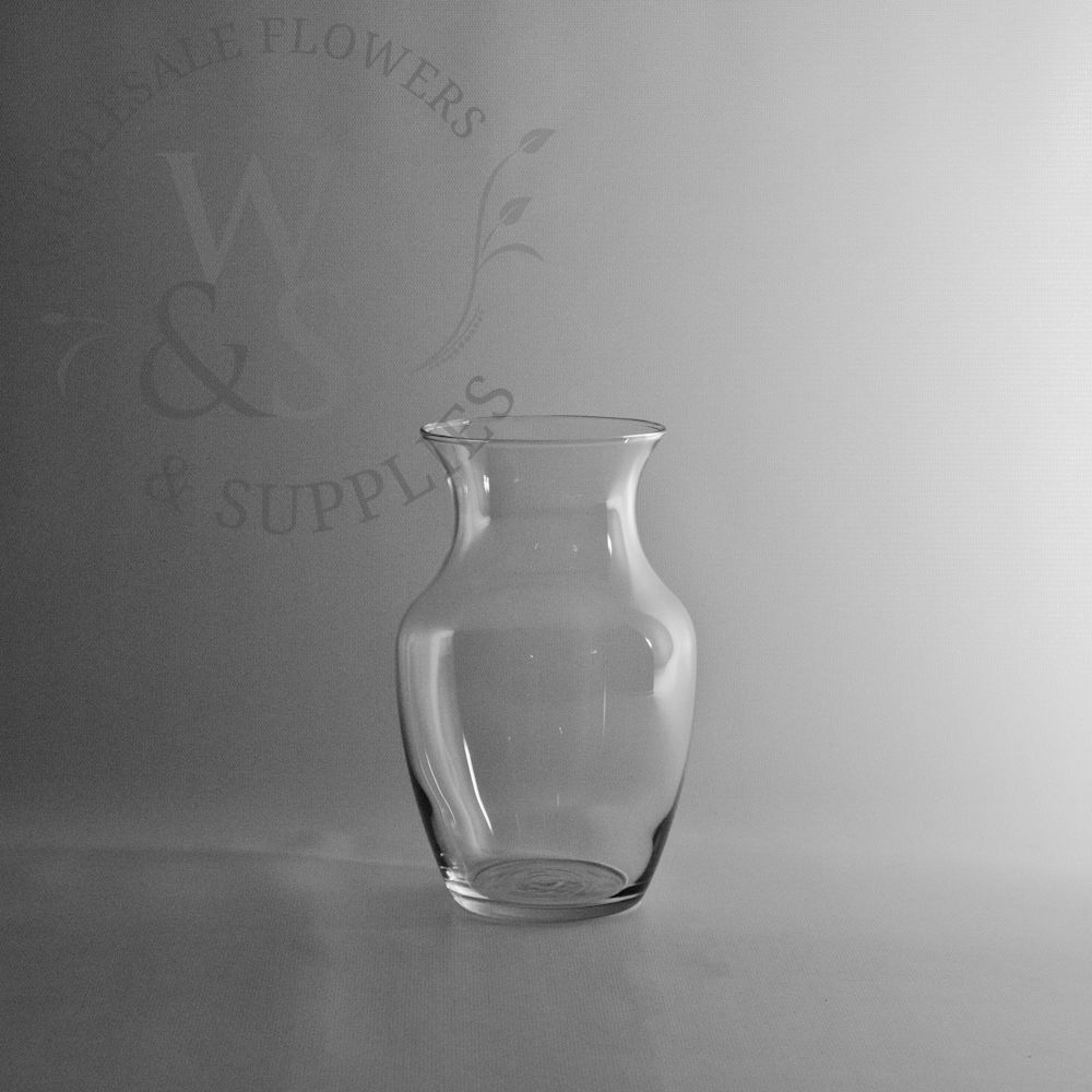 Glass Rose Vase 8"