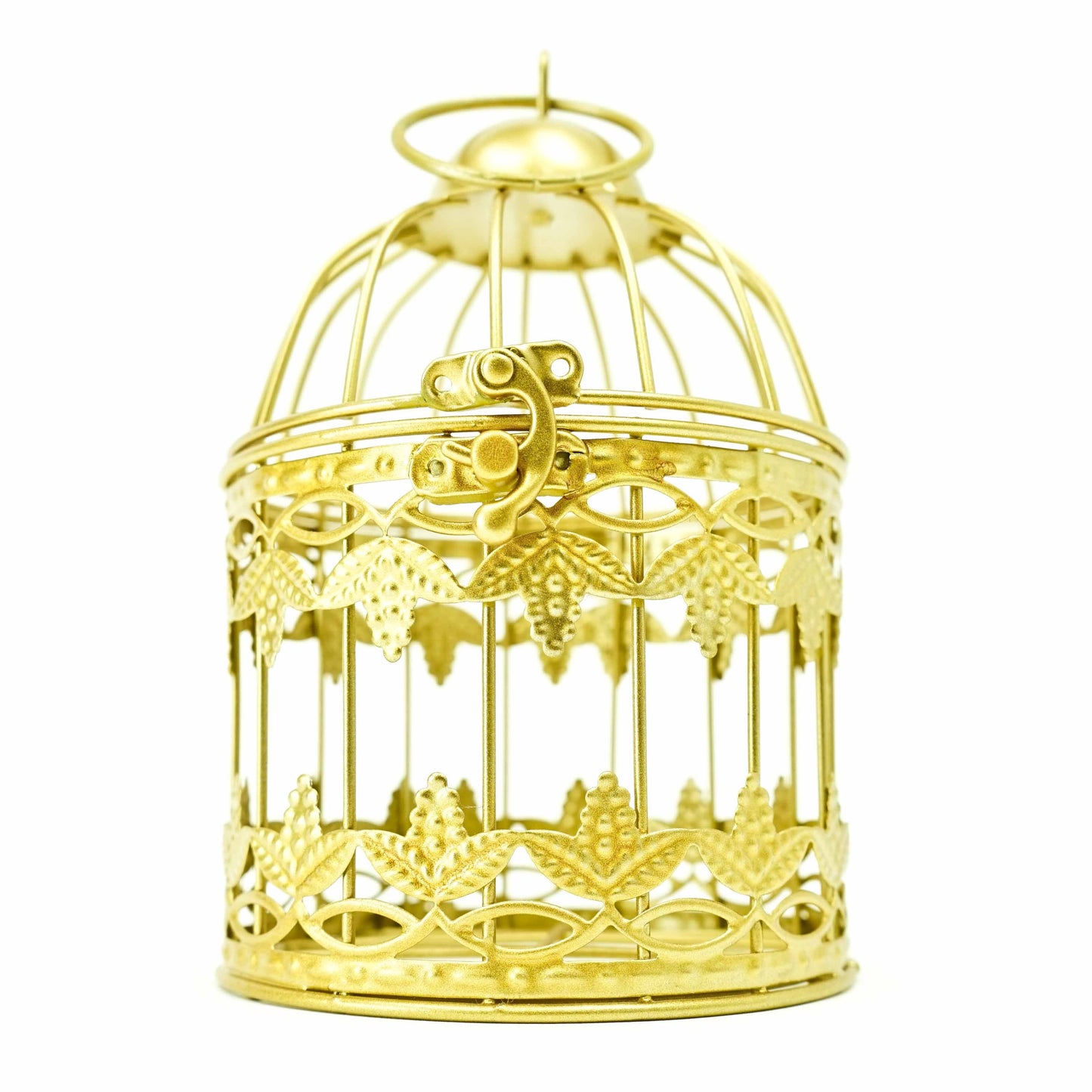 Set of Two Hanging Birdcages - Gold