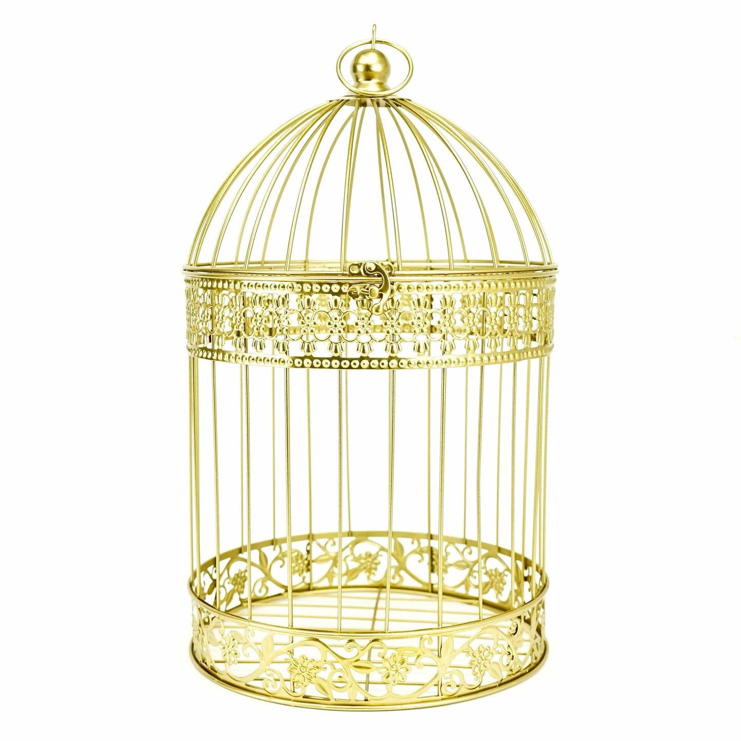 17" Hanging Birdcage - Gold