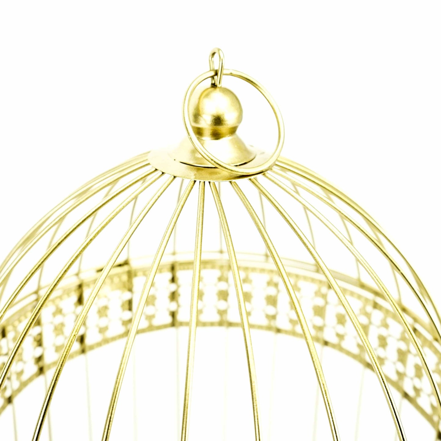 17" Hanging Birdcage - Gold