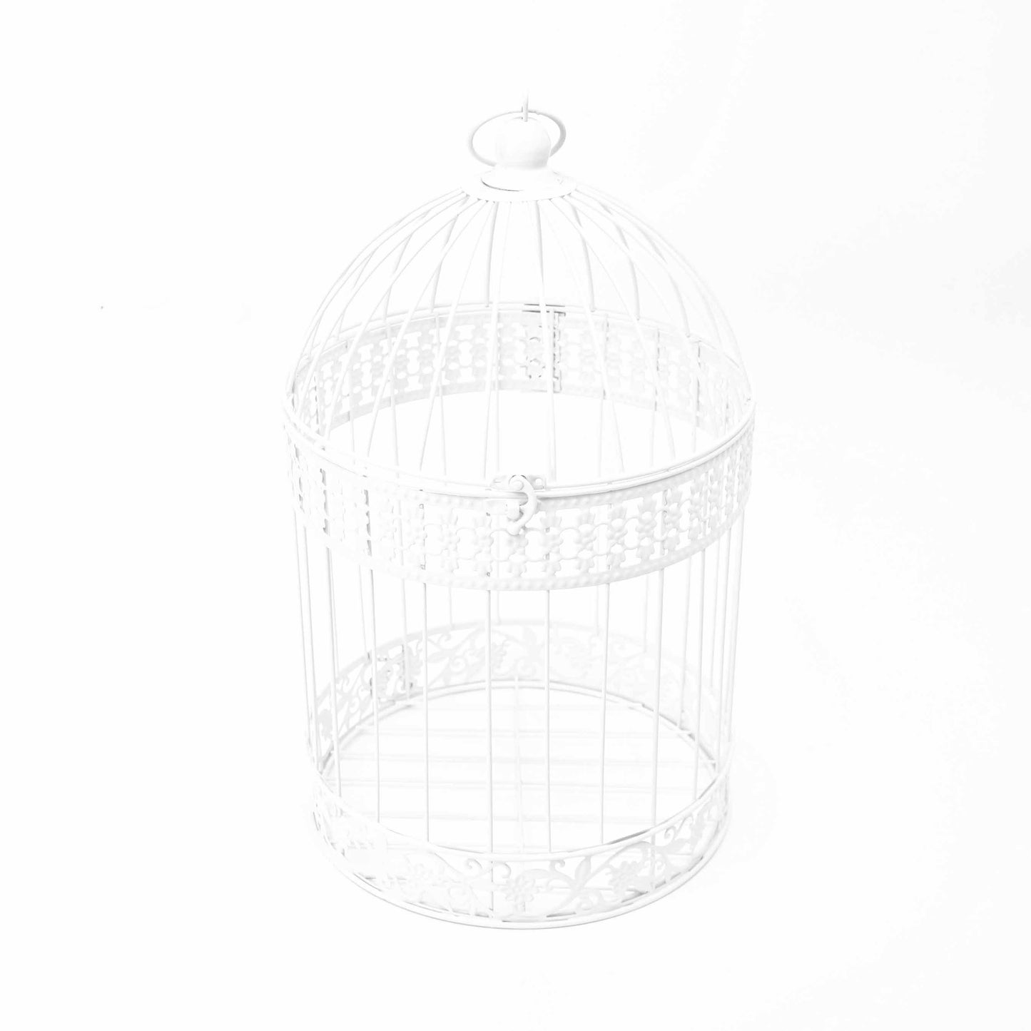 17" Hanging Birdcage - White