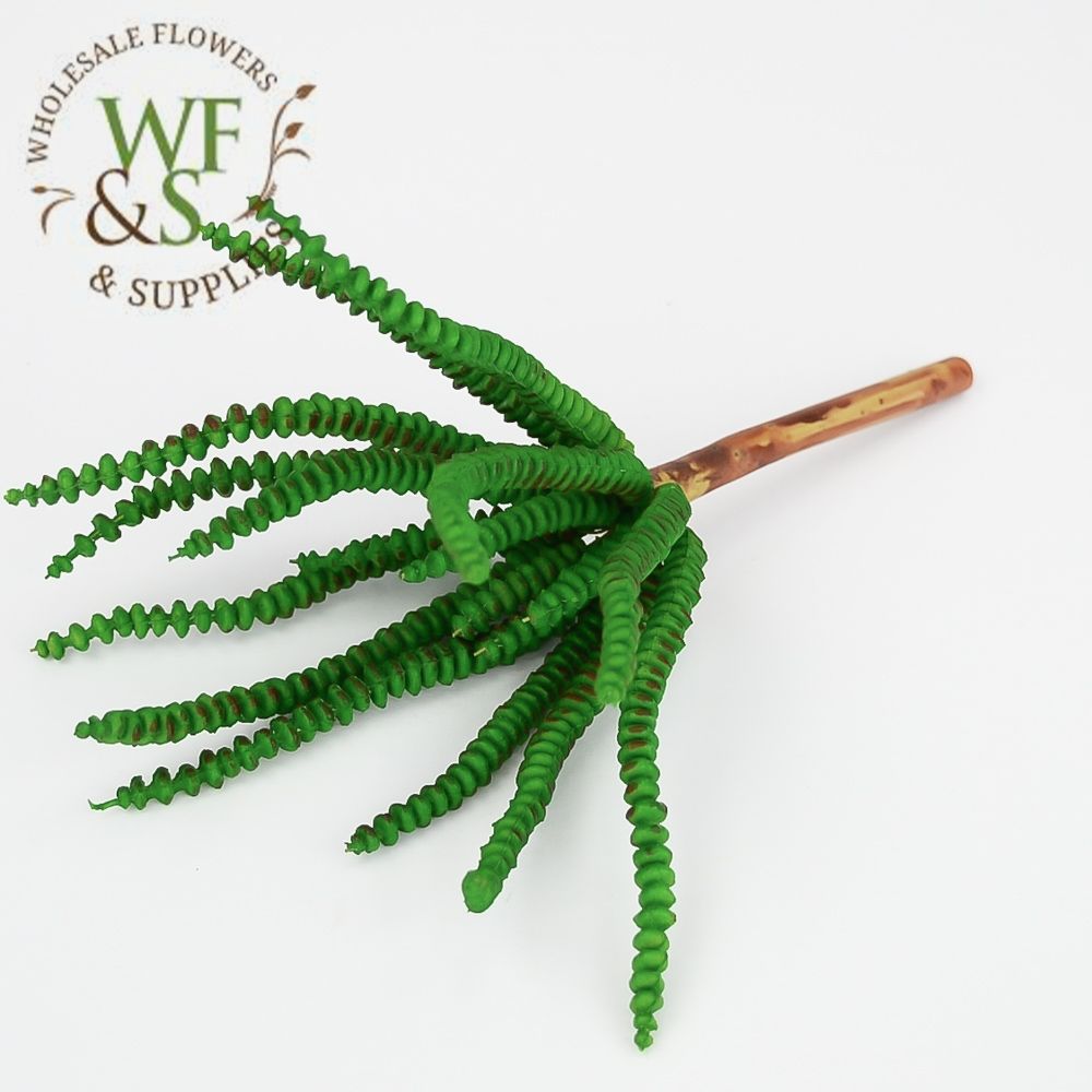 7.4" worm succulent pick green asf