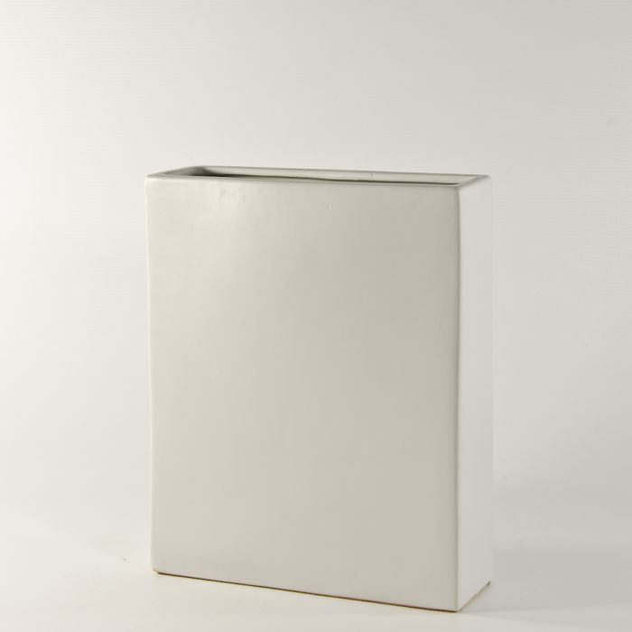 8" x 10" Slim Ceramic Vase - White