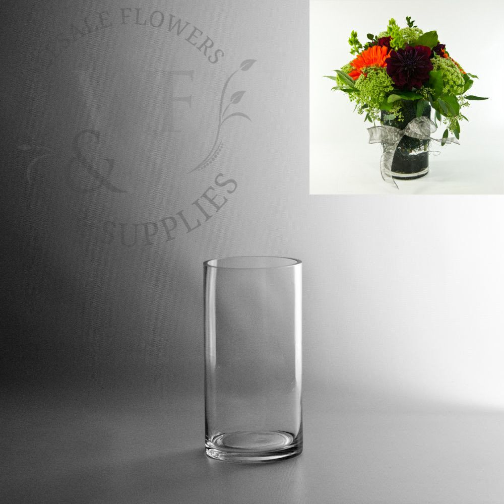 Glass Cylinder Vase 8-inch x 4-inch