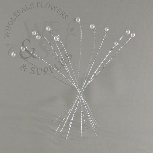 11" Wire Stem Pearl Accents/ Bouquet Pins