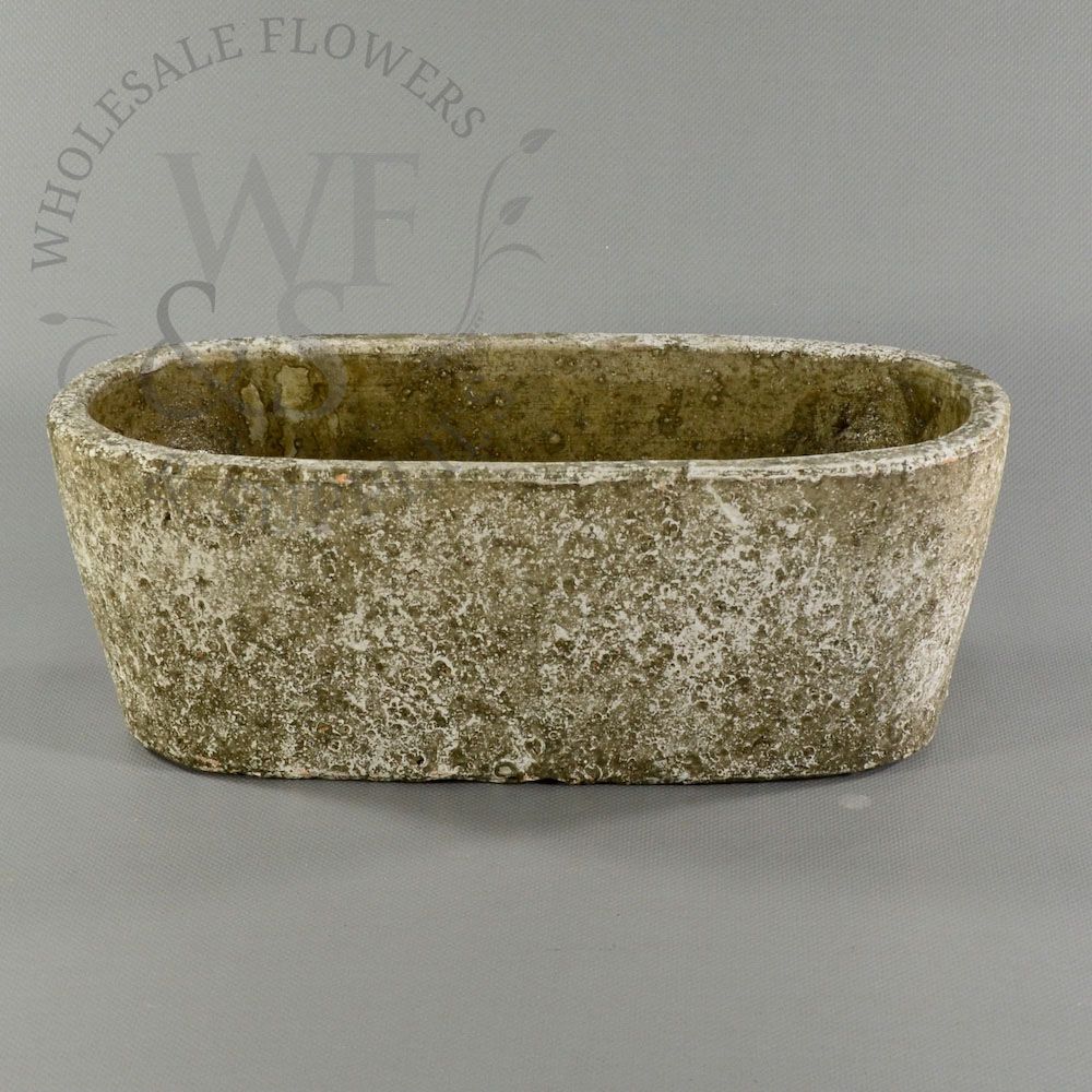 Weathered Oval Clay Planter