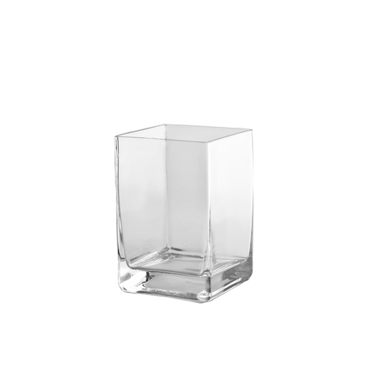 Glass Block Vase 6-inch x 4-inch
