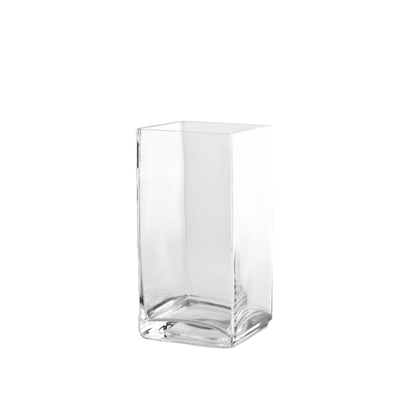 Glass Block Vase 8x4