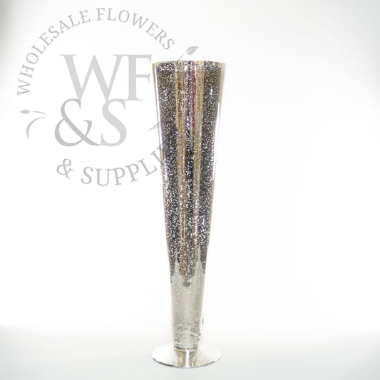 Champagne Mercury Glass Pilsner Vase 19.75"