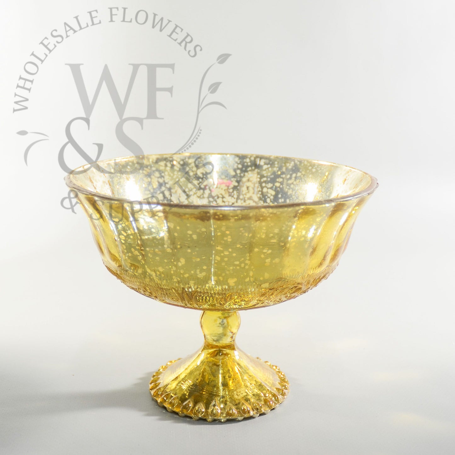 Gold Glass Pedestal Bowl
