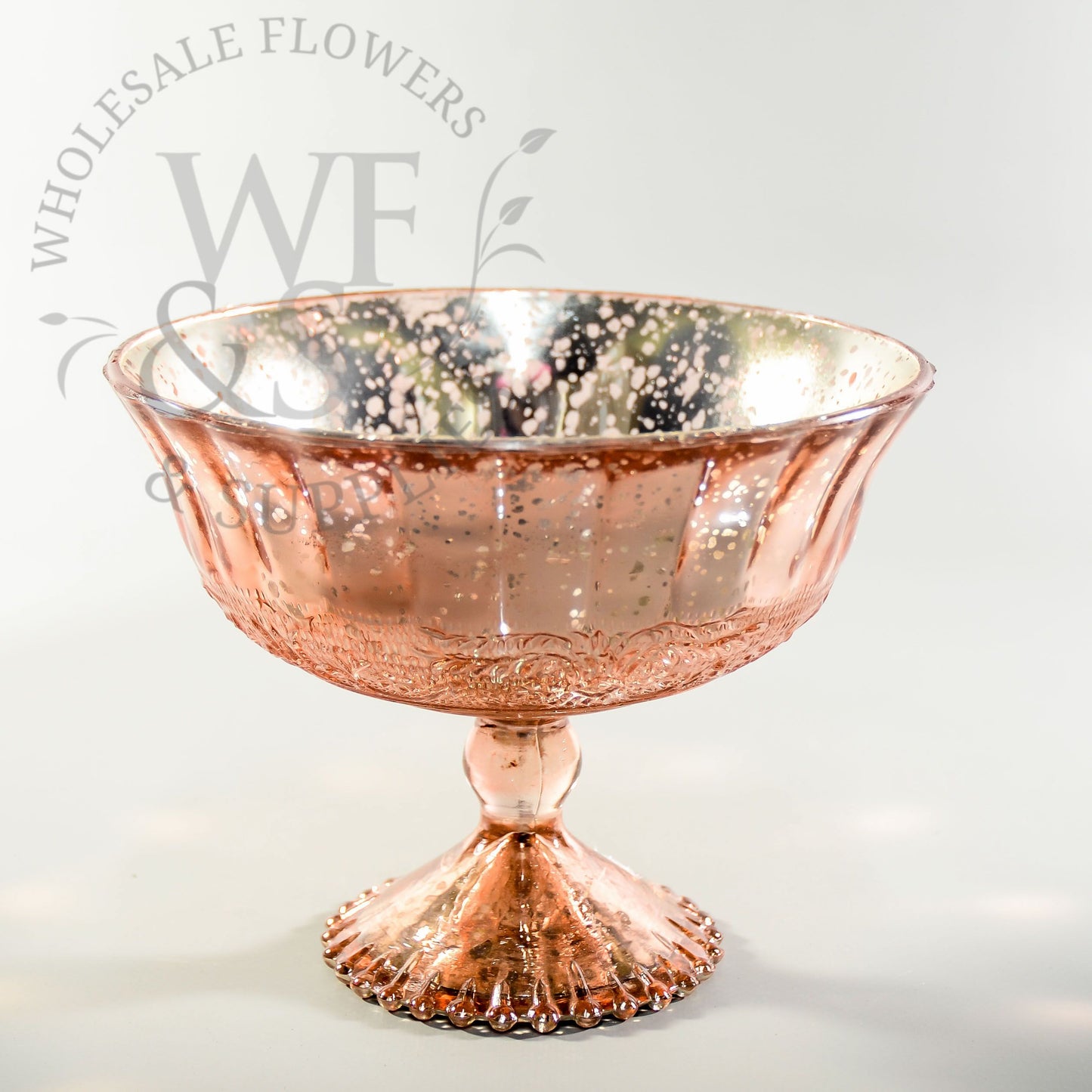Rose Gold Glass Pedestal Vase