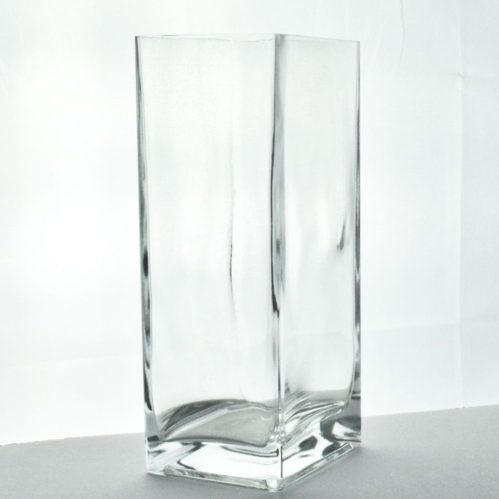 Glass Block Vase 9 x 4 x 3