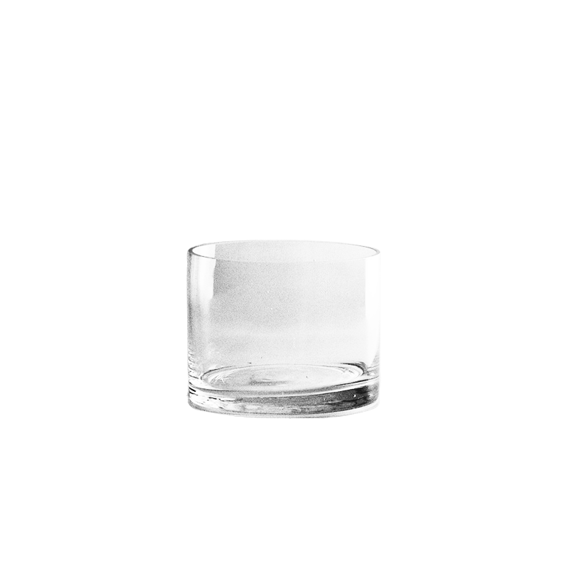 Glass Cylinder Vase 4-inch tall x 5-inch diameter