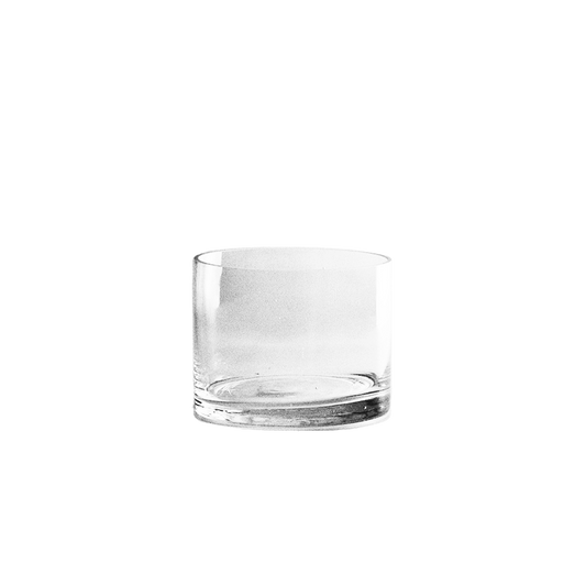 Glass Cylinder Vase 4-inch tall x 5-inch diameter
